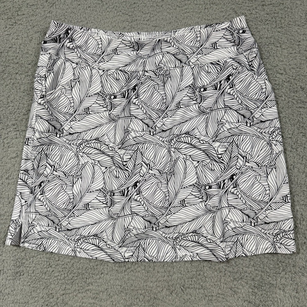 Moteepi Athletic Skirt Skort XL  Black White Longer Length Golf Tennis
